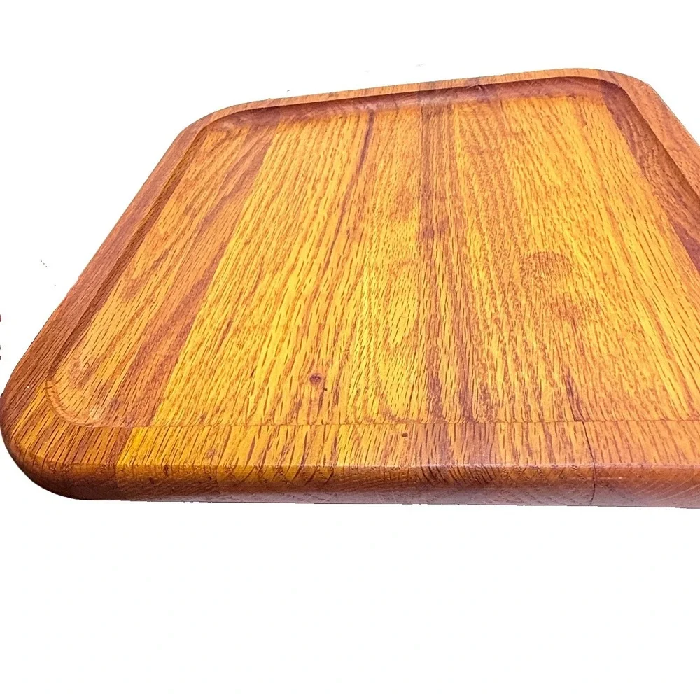 Rare Vintage 1960s Vermillion Oak Lazy Susan MCM Scandi Charcuterie Cheese Board